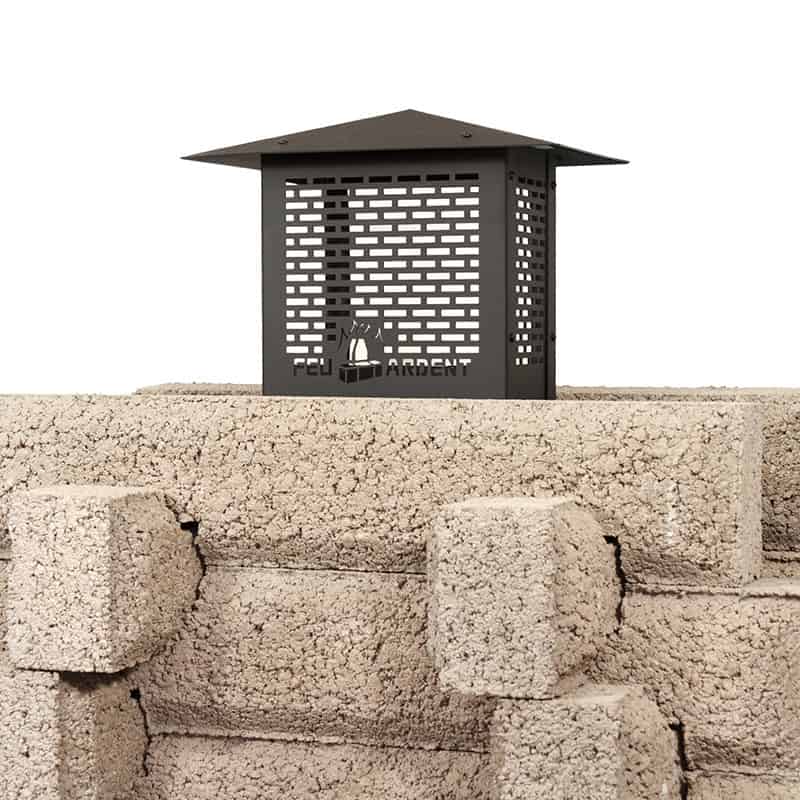 capuchon modulaire sur le foyer extérieur 120