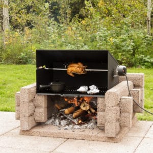foyer extérieur Pique-Nique grille à steak hotte et rôtisserie