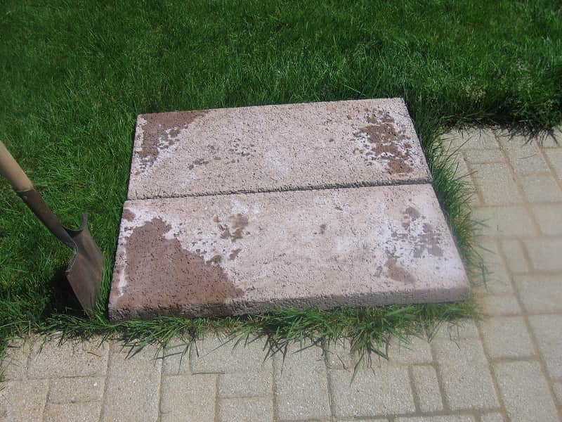 Assemble your fireplace over turfed ground