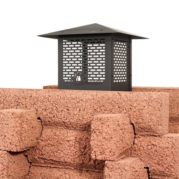 capuchon modulaire pour foyer extérieur de grande profondeur