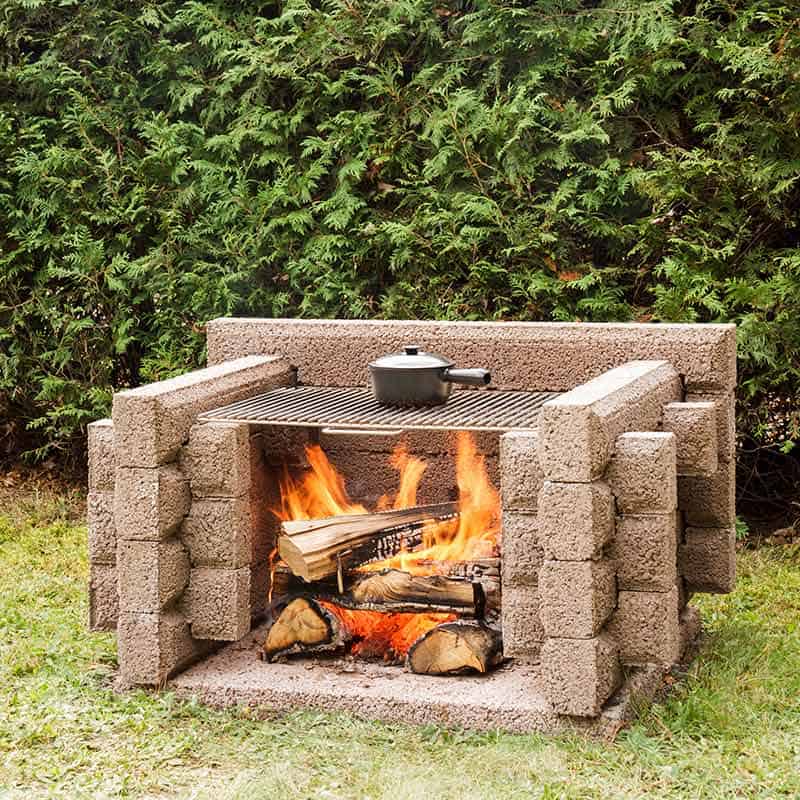 foyer extérieur Picnic rang add grille d'acier inoxydable