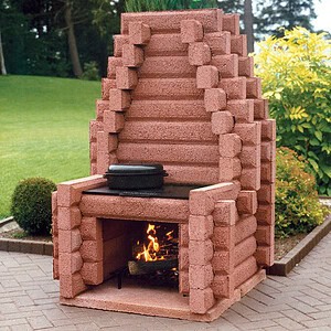 foyer exterieur 125 rouge Foyer d'extérieur 125 de couleur rouge