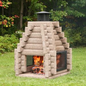 foyer exterieur 130 3 beige avec pare etincelles foyer exterieur 130-3 beige avec pare-étincelles