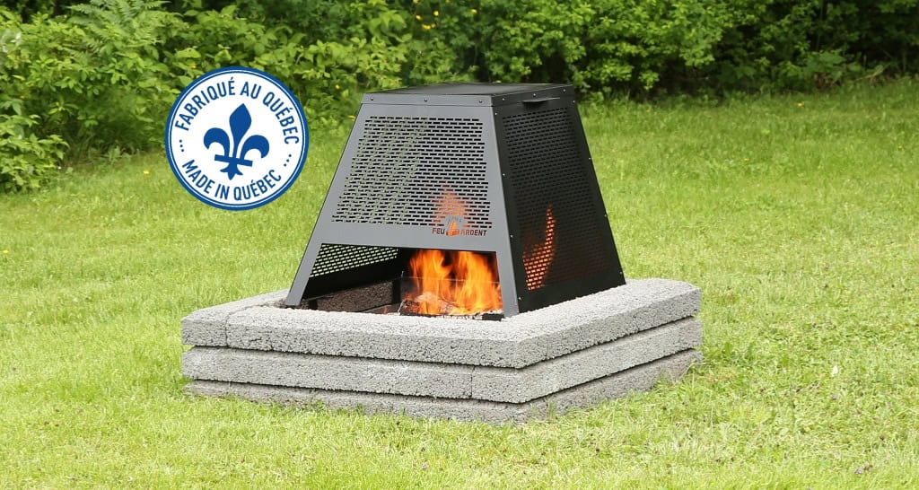 Foyer extérieur Camping fait au Québec